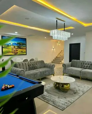 7 Sitters Sofas and Dinning and a Table.