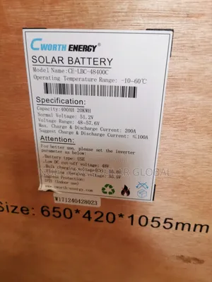 20kw 48v Cworth Lithium Batteries With 5 Years Warranty
