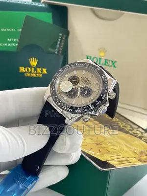 Original Rolex Chrongraph Black Rubber Strap Watch in Store