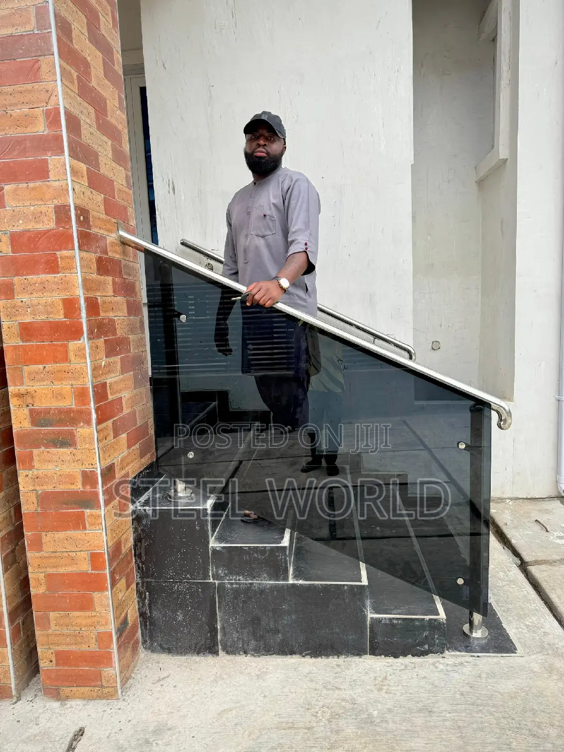Balustrade 10m Grey Glass