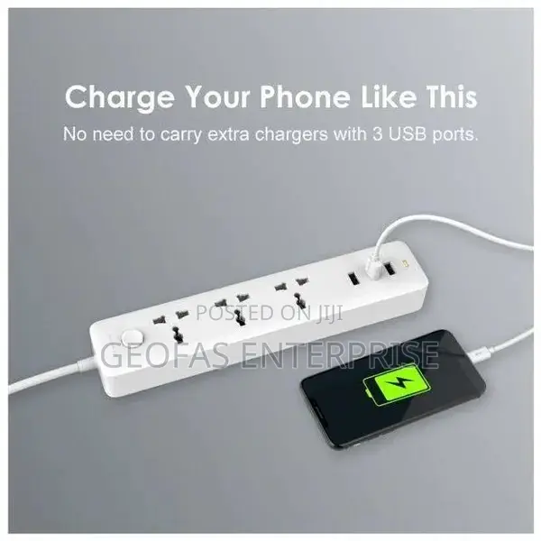 Oraimo Powerhub 3 6 Ports UK Power Strip Socket