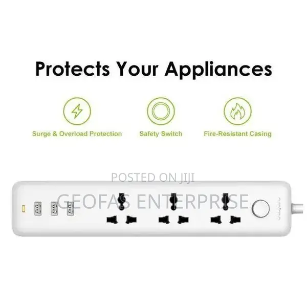 Oraimo Powerhub 3 6 Ports UK Power Strip Socket
