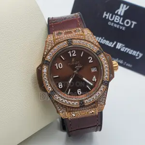 Original Hublot Sky Dweller Brown Leather Strap Watch