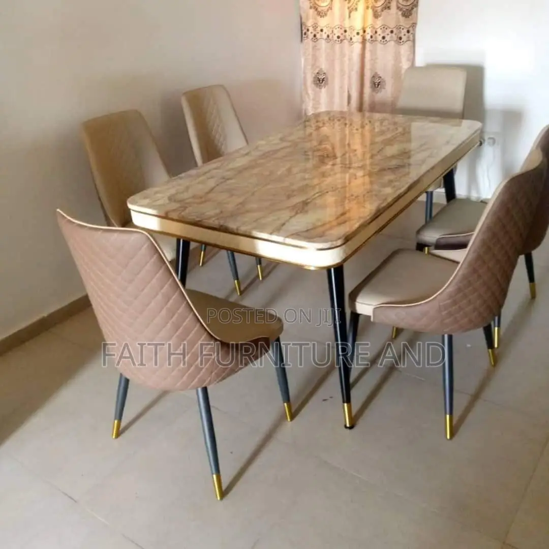 Marble Dinning Table and 6 Chairs