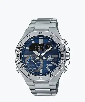 Original Casio Edifice Chronograph Silver Chain Watch