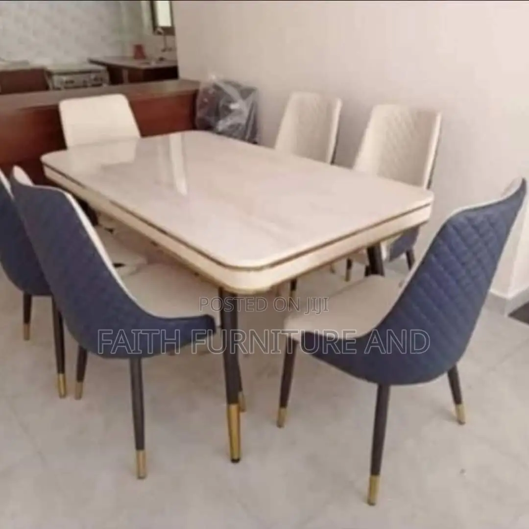 Marble Dinning Table and 6 Chairs