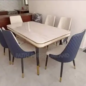 Marble Dinning Table and 6 Chairs