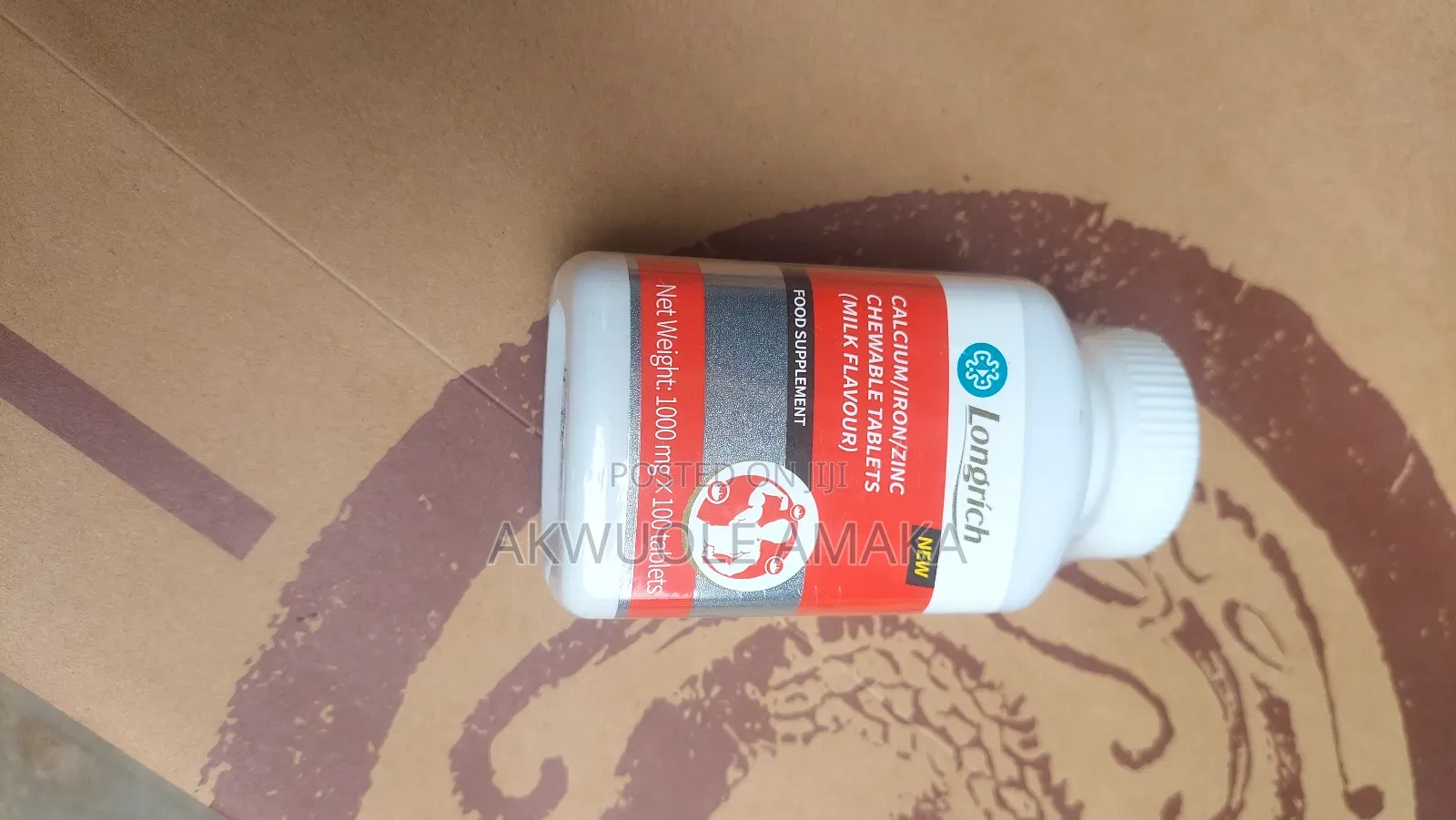 New Longrich Calcium/Iron/Zinc Chewable Tablets Milk Flavour