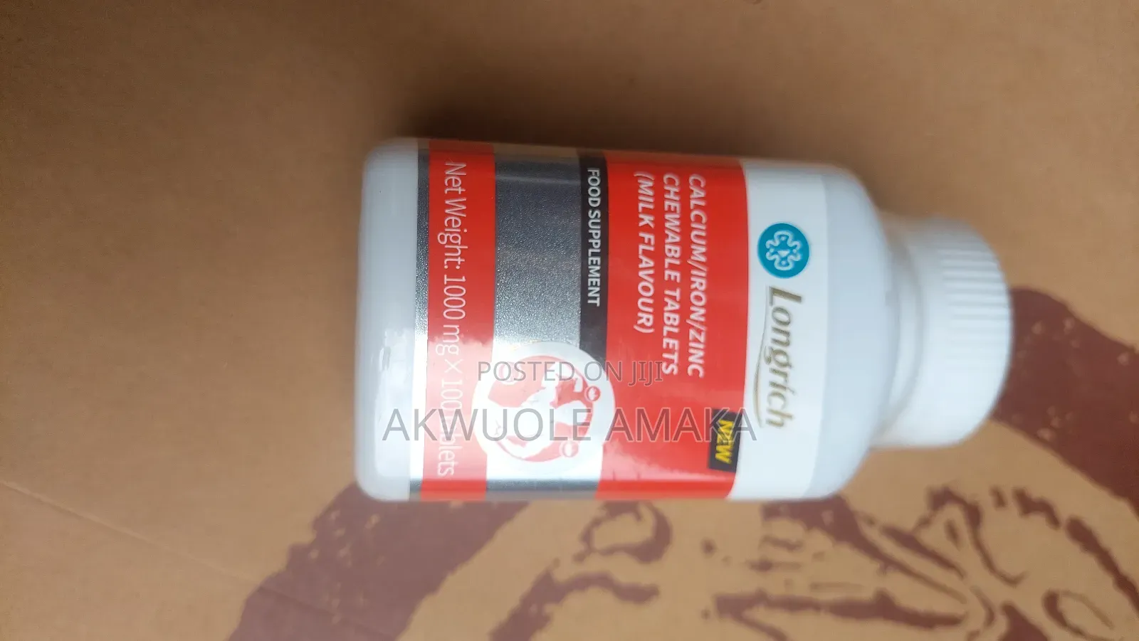 New Longrich Calcium/Iron/Zinc Chewable Tablets Milk Flavour