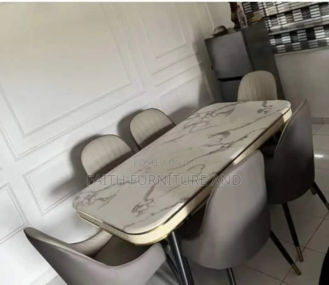 Marble Dining Table and 6 Chairs