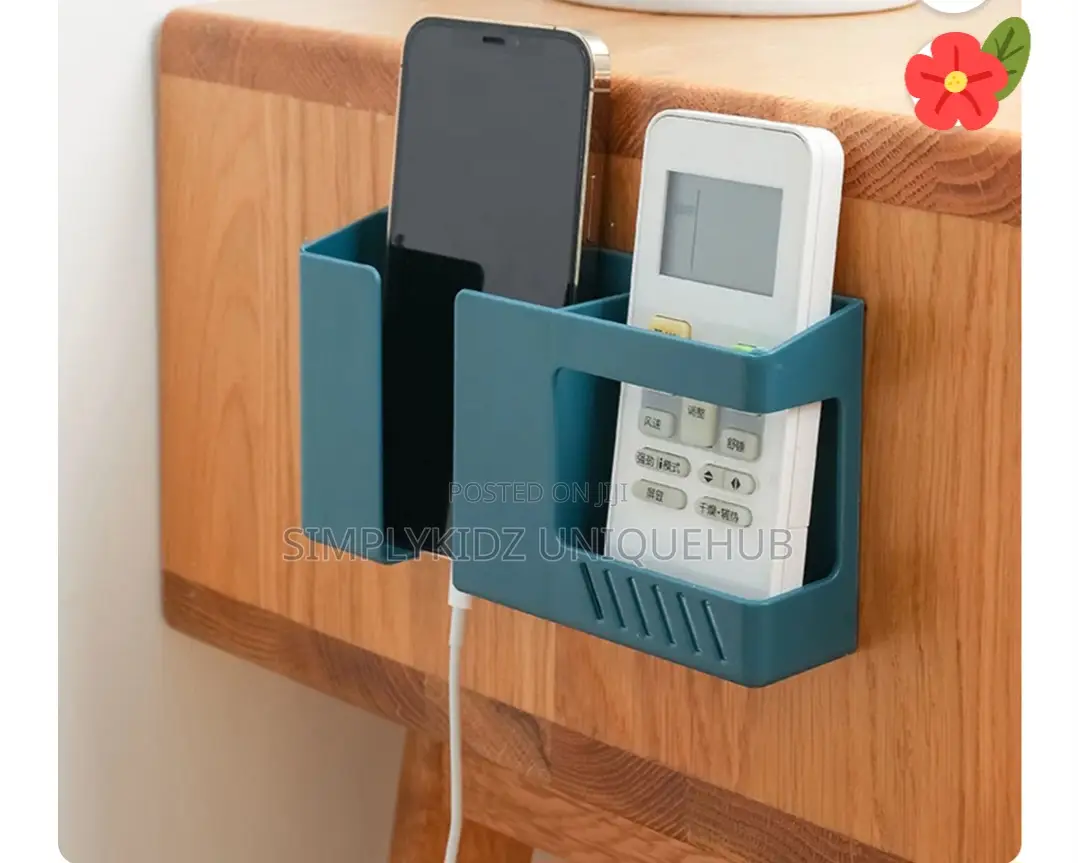 Wall Mount Phone Holder and Remote Organizer