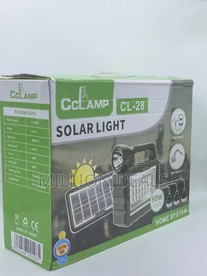 Portable 3 Bulbs Solar Lighting Home Office System