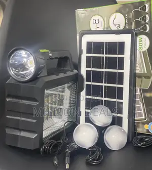 Portable 3 Bulbs Solar Lighting Home Office System