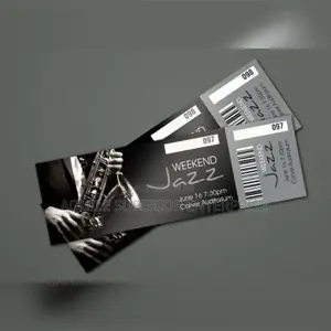 Music Concert Ticket Printing, Same Day Delivery in Lagos, Moq 50pcs