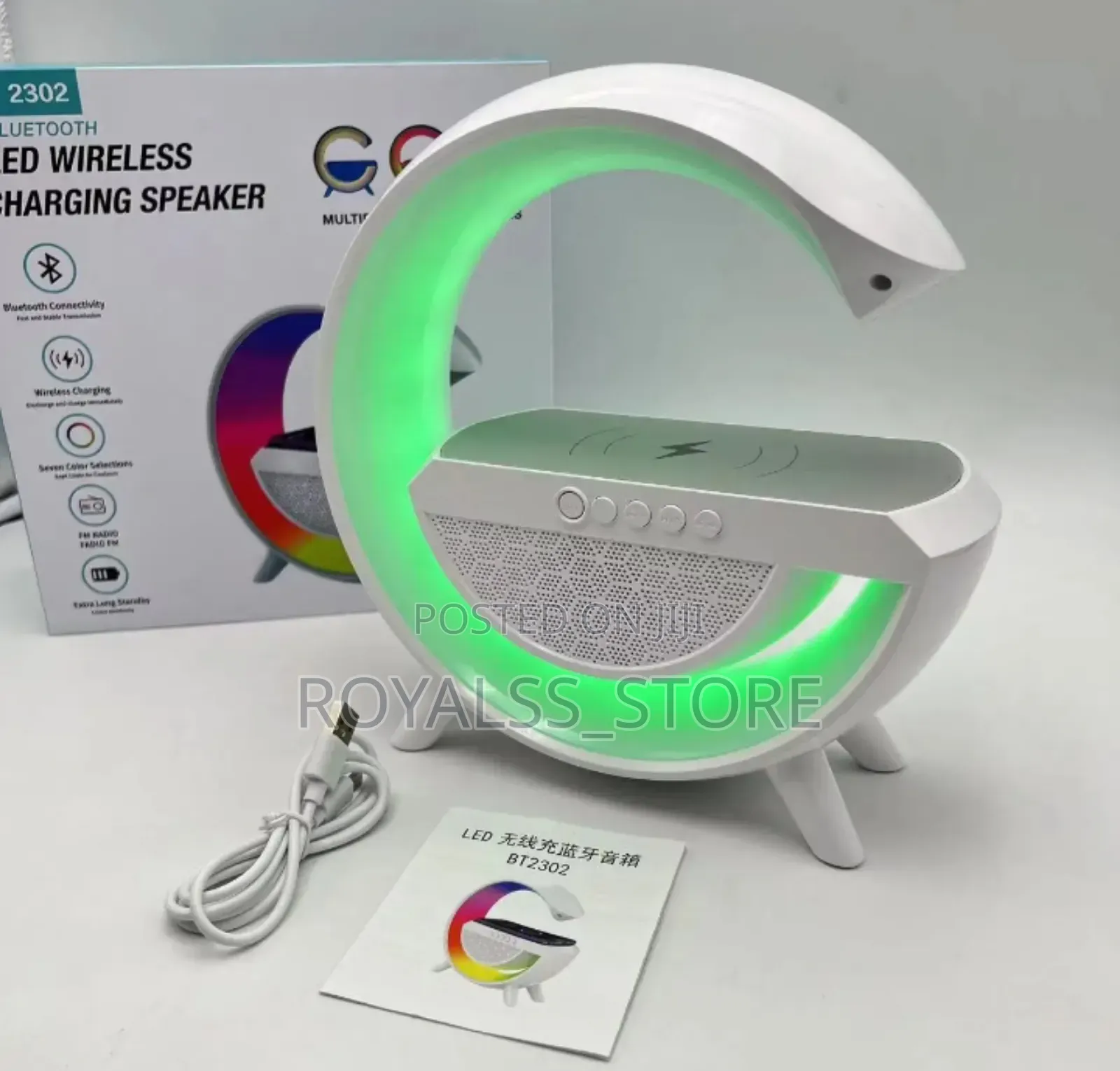 Wireless Charging Bluetooth Speaker With RGB Light