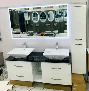 Executive Black Marble Double Cabinet