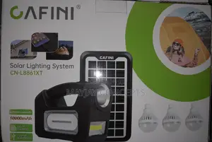 Cafini 10000mah 3bulbs Solar Lighting Kit-Lamp,Phone Charge
