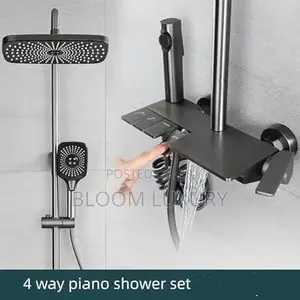 Luxury Thermostatic Black Shower Set