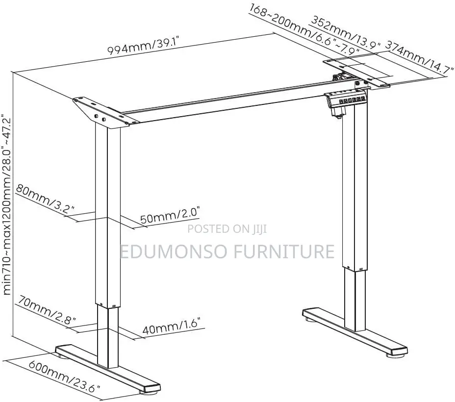 Electric Stand Up Desk Frame