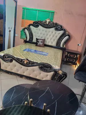 6by7 Imported Turkish Royal Family Bed With Dressing Mirror