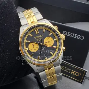 Seiko Chronograph Gold/Silver Chain Watch