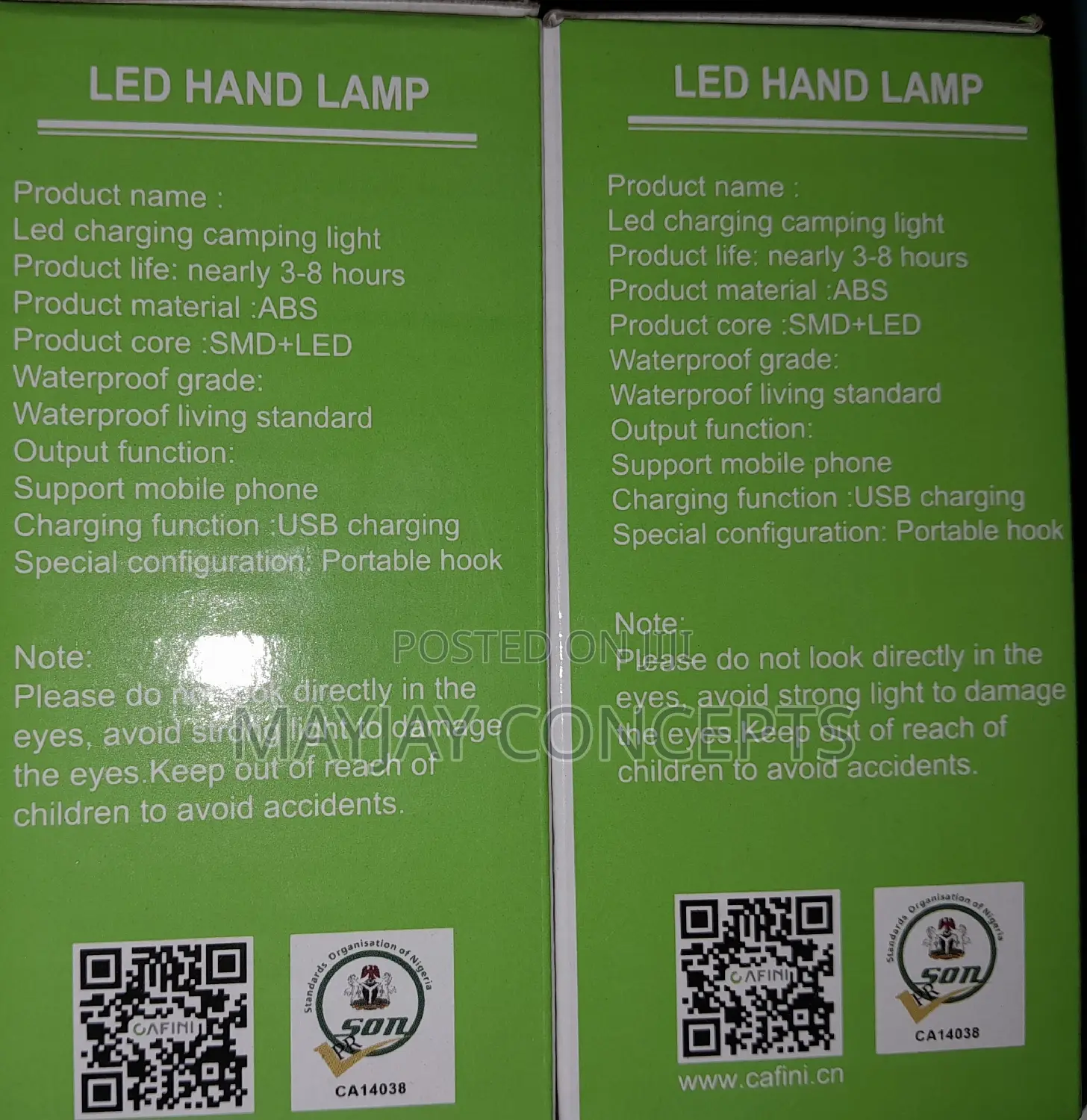 Cafini LED Rechargeable Lamp&Torchlight With Ceiling Hanger