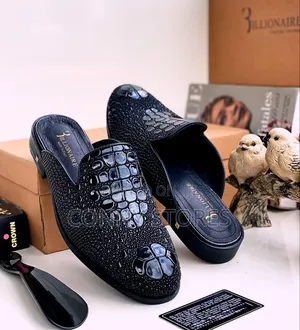 Premium Black Billionaire Half Shoe