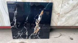 600*600 Super Polished Black and Gold Color Grade A
