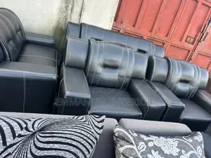 A Standard 7 Seater Leather Sofa
