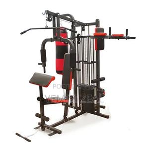 3 Station Multi-Gym With Punching Bag 70kg Weight Stack