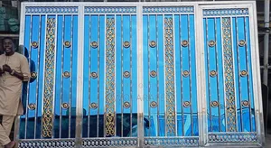 Gold and Blue Stainless Steel Gate 009