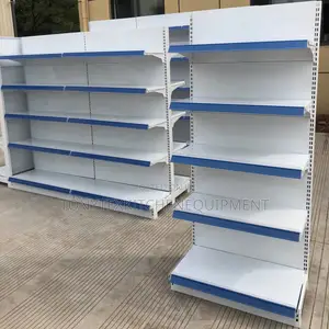 Double Sided Supermarket Shelves Steel