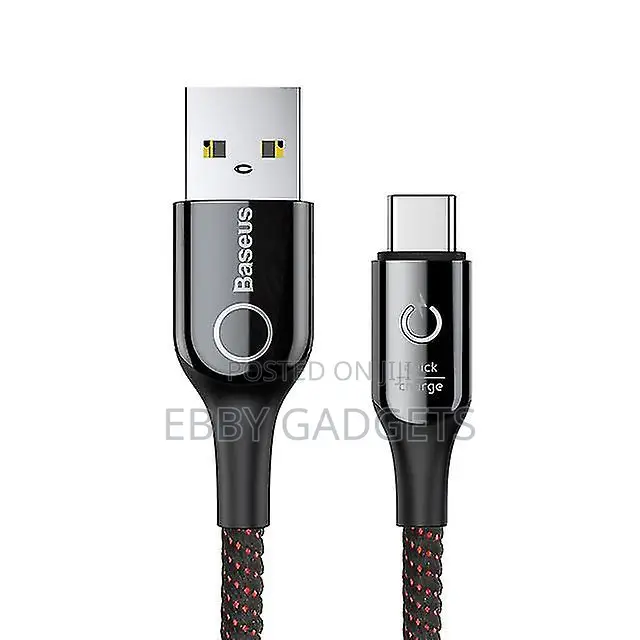 Baseus 3A Smart Power Off USB Type C Cable Quick Charger Typ