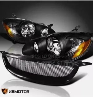 New Model Grill Nd Headlight Dark One Corrolla 03/06 Set