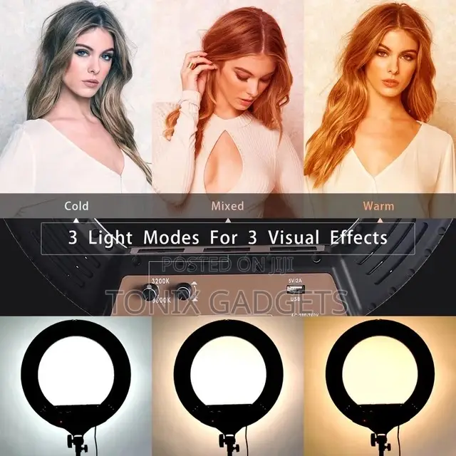 Rechargeable Led Selfie Ringlight + Tripod Stand- M45 18’’