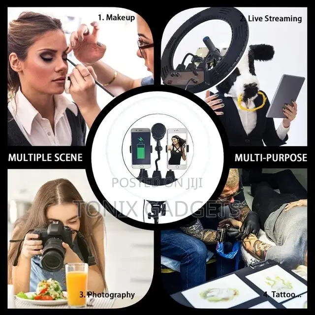 Rechargeable Led Selfie Ringlight + Tripod Stand- M45 18’’
