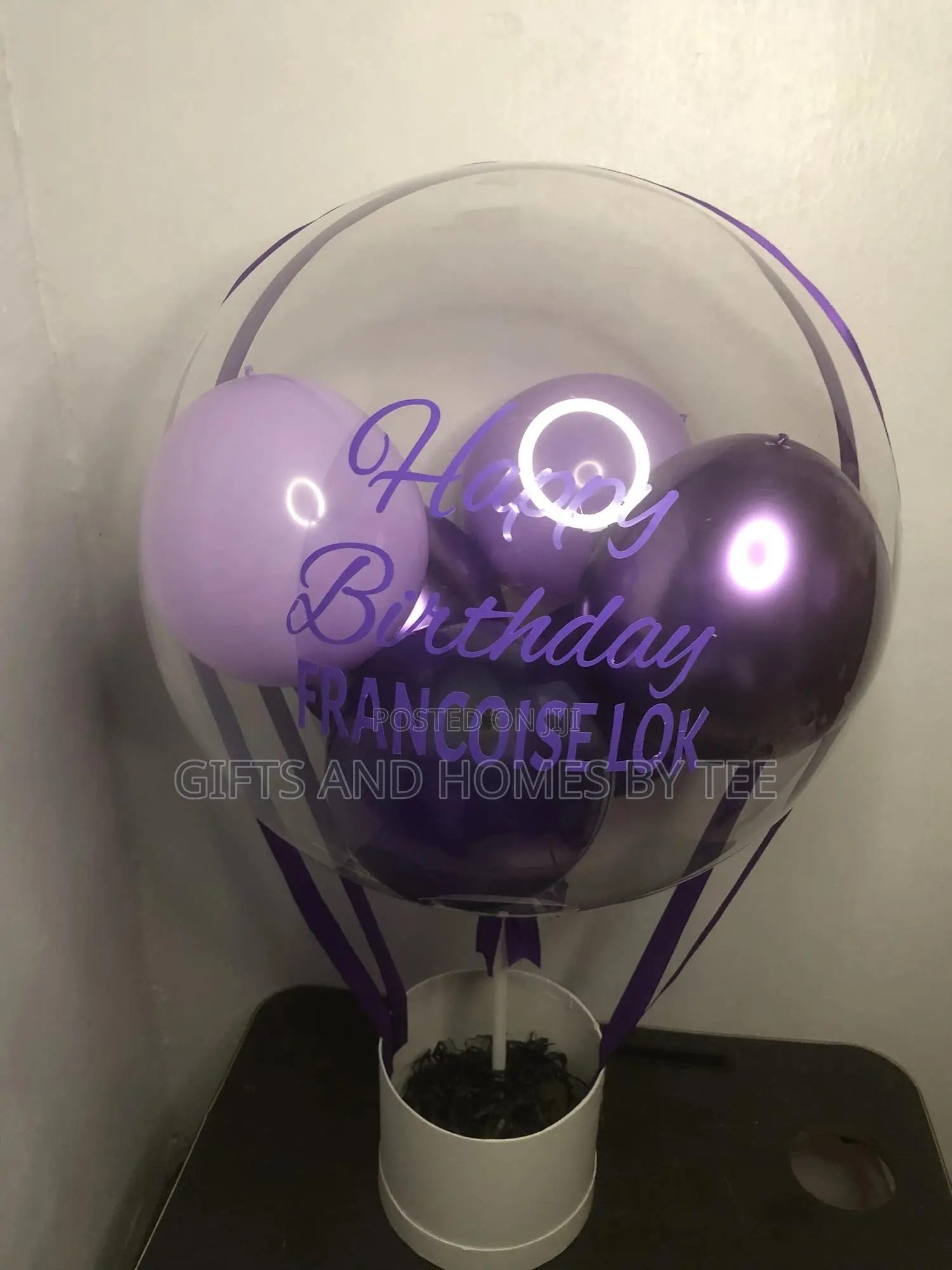 Purple Themed Empty Balloon Box
