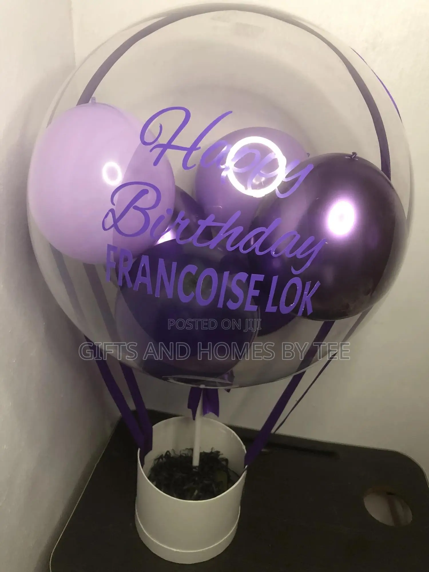 Purple Themed Empty Balloon Box