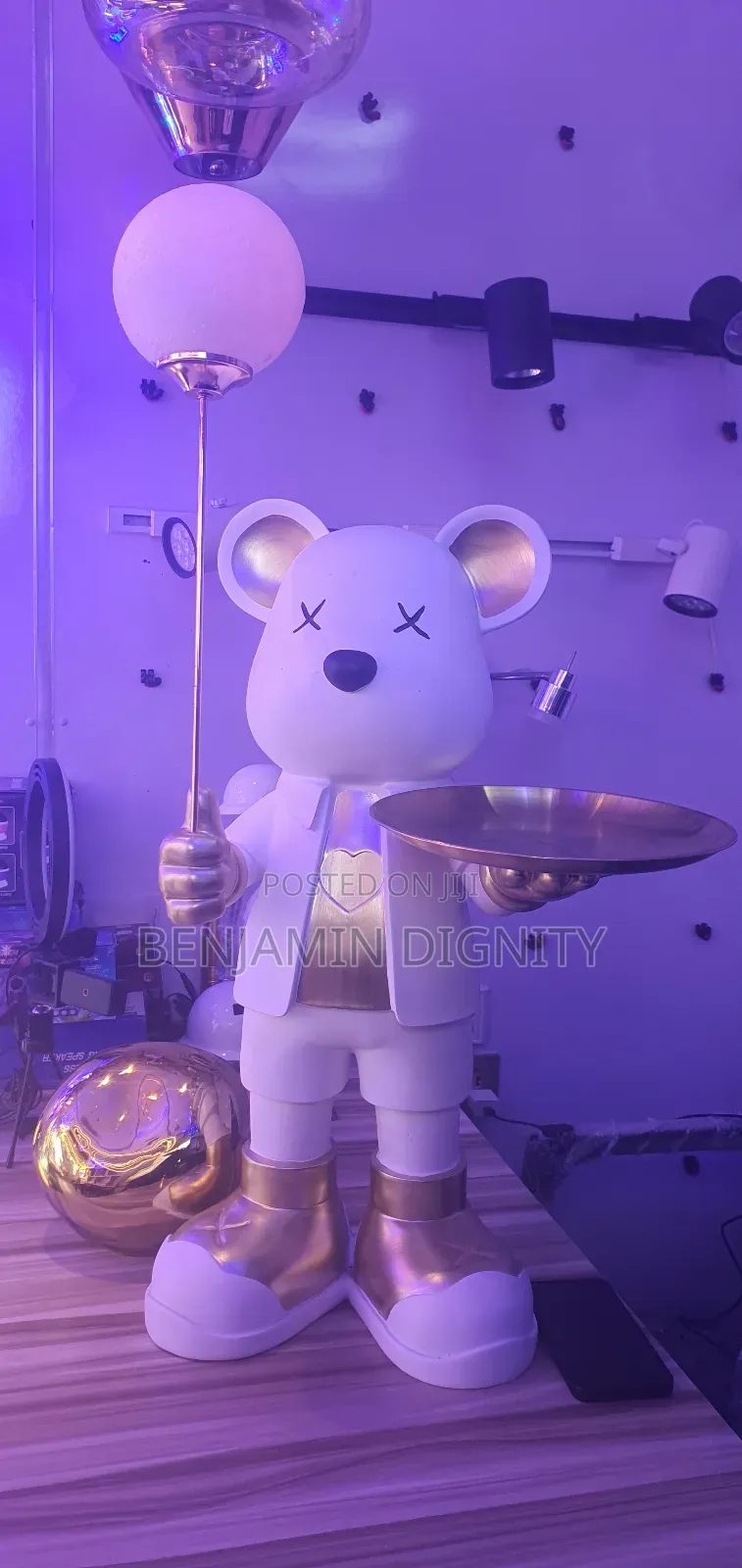 Home Sculpture Bear  Side Lamp