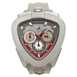 Original Tonino Lamborghini Chronograph Silver Rubber Watch