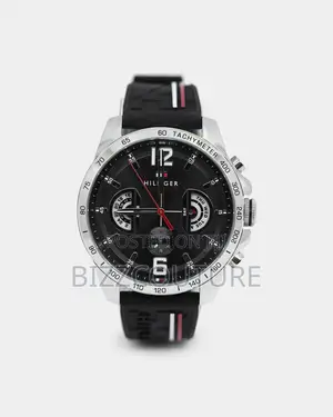 Original Hilfiger Chronograph Black Rubbuer Strap Watch