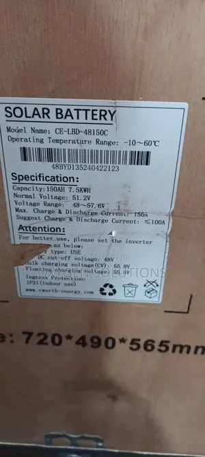 7.5kwh .24v Cworth Lithium Battery