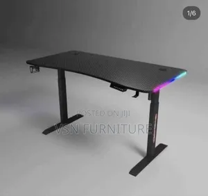 Electric Adjustable Desk With Led Lights 1.2 Meter