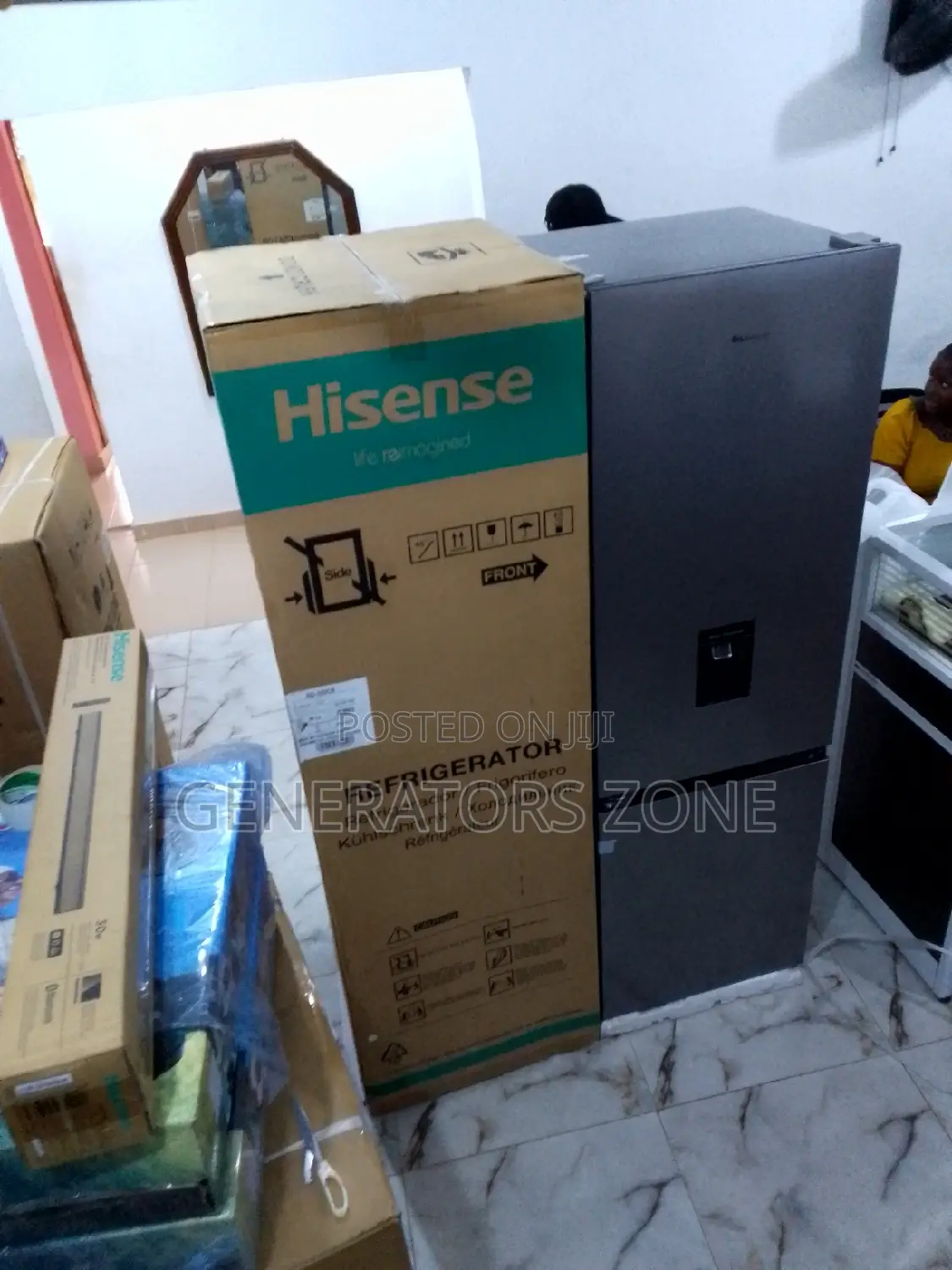 Sleek Silver Hisense 264l Rd-35dcb Double Door Refrigerator