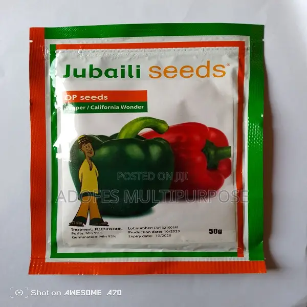 Pepper Tatashe California Wonder Seeds 50G