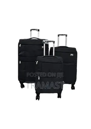 Black 3 Set Seven Space Travel Luggage