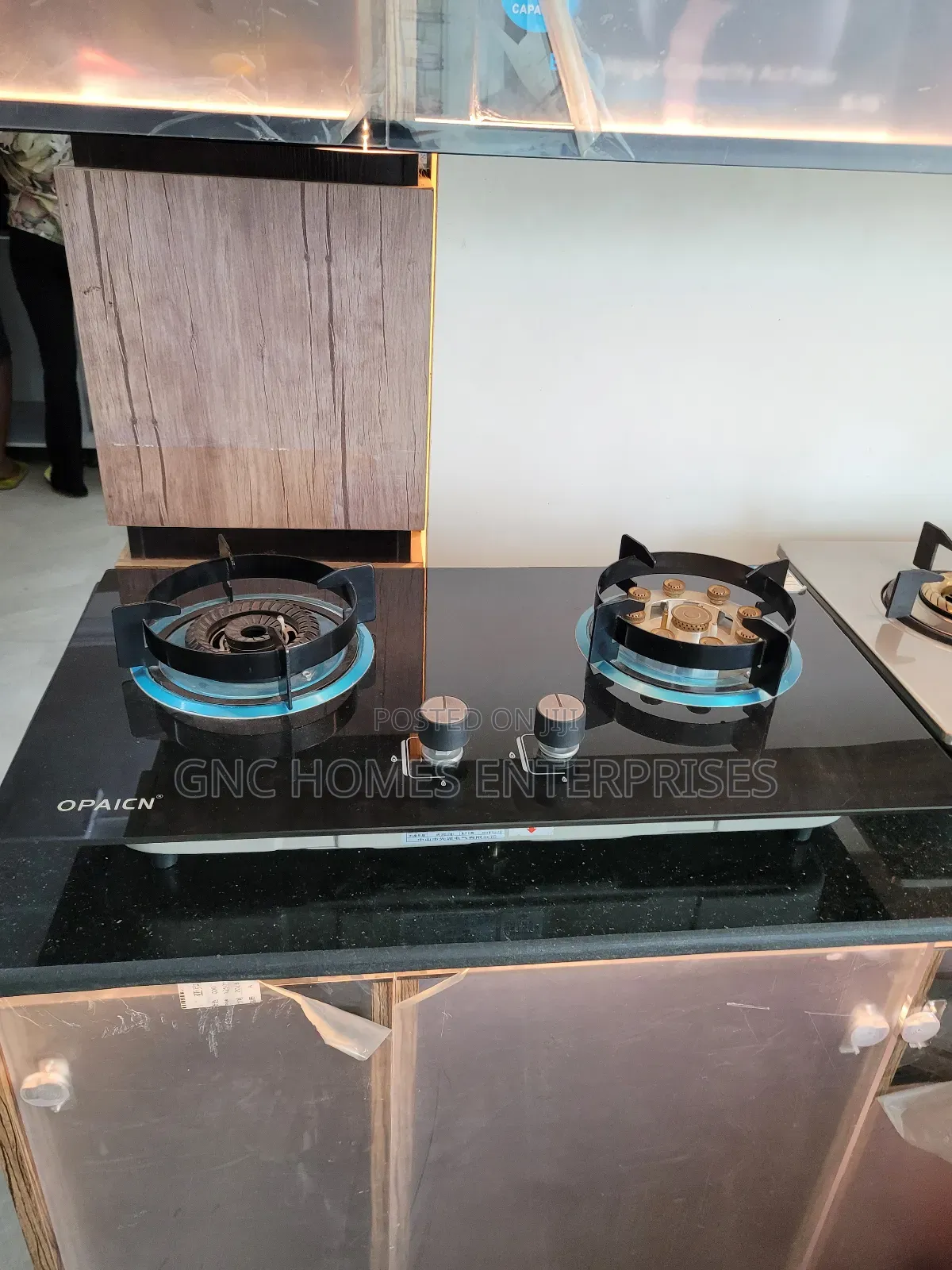 2 Burner Gas Top Flip Up Blue Flame