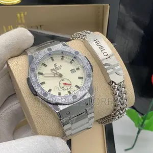 Hublot Wristwatch and Bracelet Set Silver