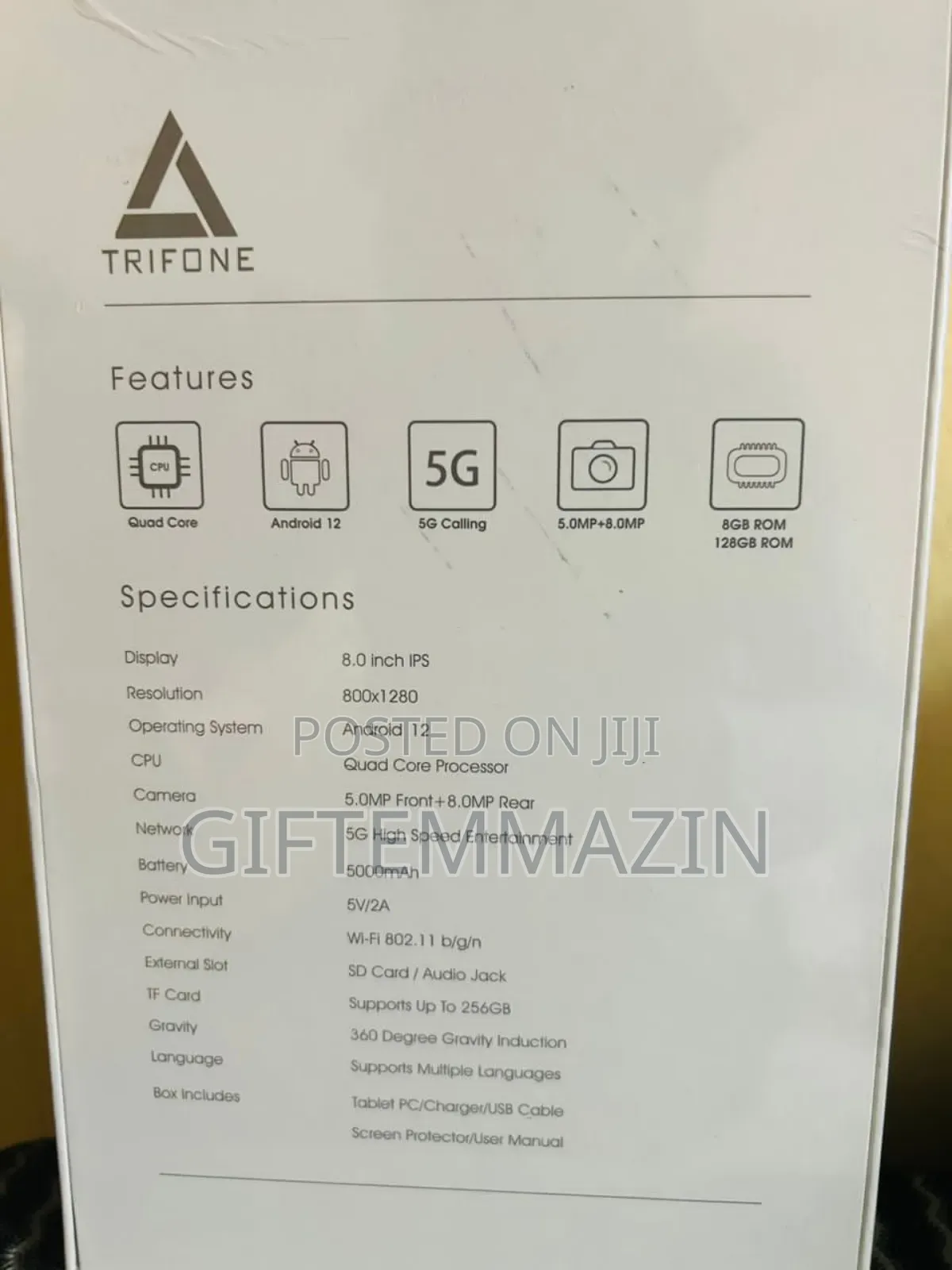 New Trifone X801 Max 128 GB Black