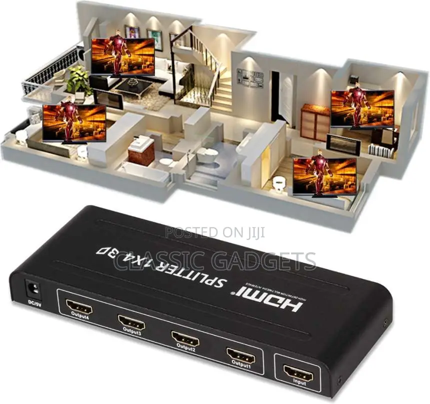 HDMI Splitter 1 in 4 Out, 1X4 HDMI Splitter Switch